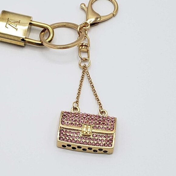 100% Auth Louis Vuitton Lock & Key with unbranded Bagcharm, Keycharm, Keychain - Picture 2 of 6
